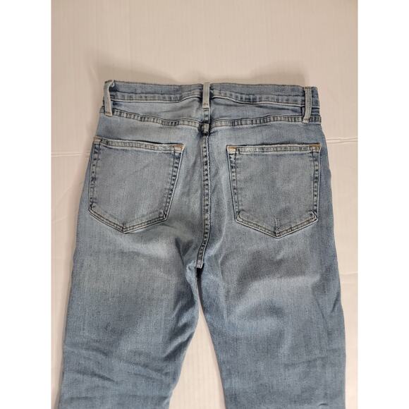 Frame Jeans Womens SZ 27 Le Original Straight High Rise Button Fly Distressed - Picture 10 of 10